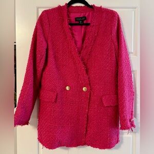Rachel Zoe Women's Fuchsia Tweed Blazer
